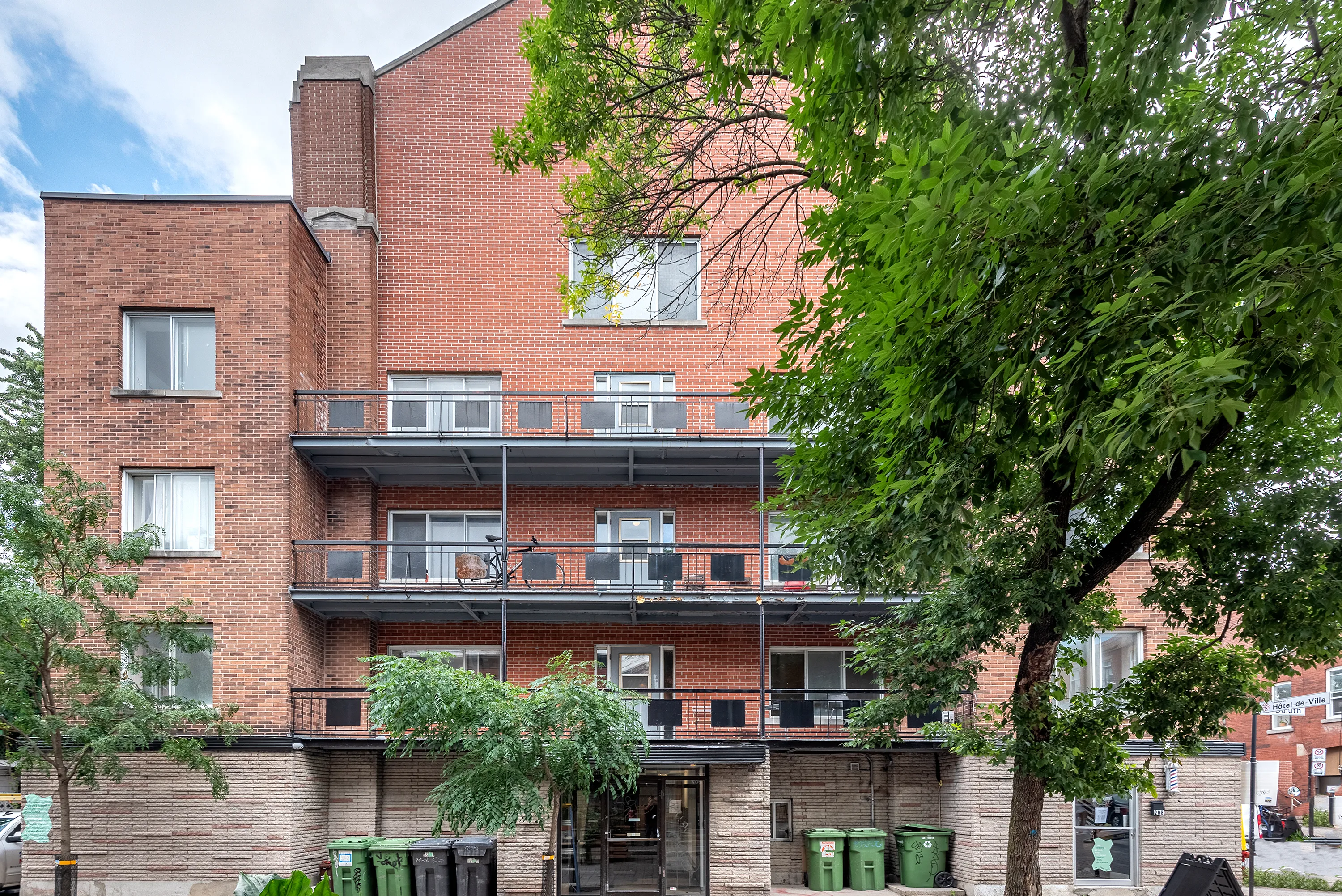 Rear elevation with balconies