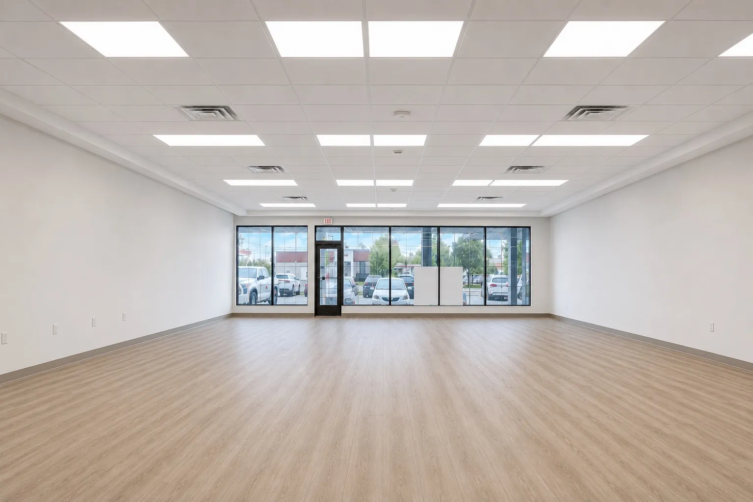 Finished retail unit at 112 du Barry, ready for fit-out