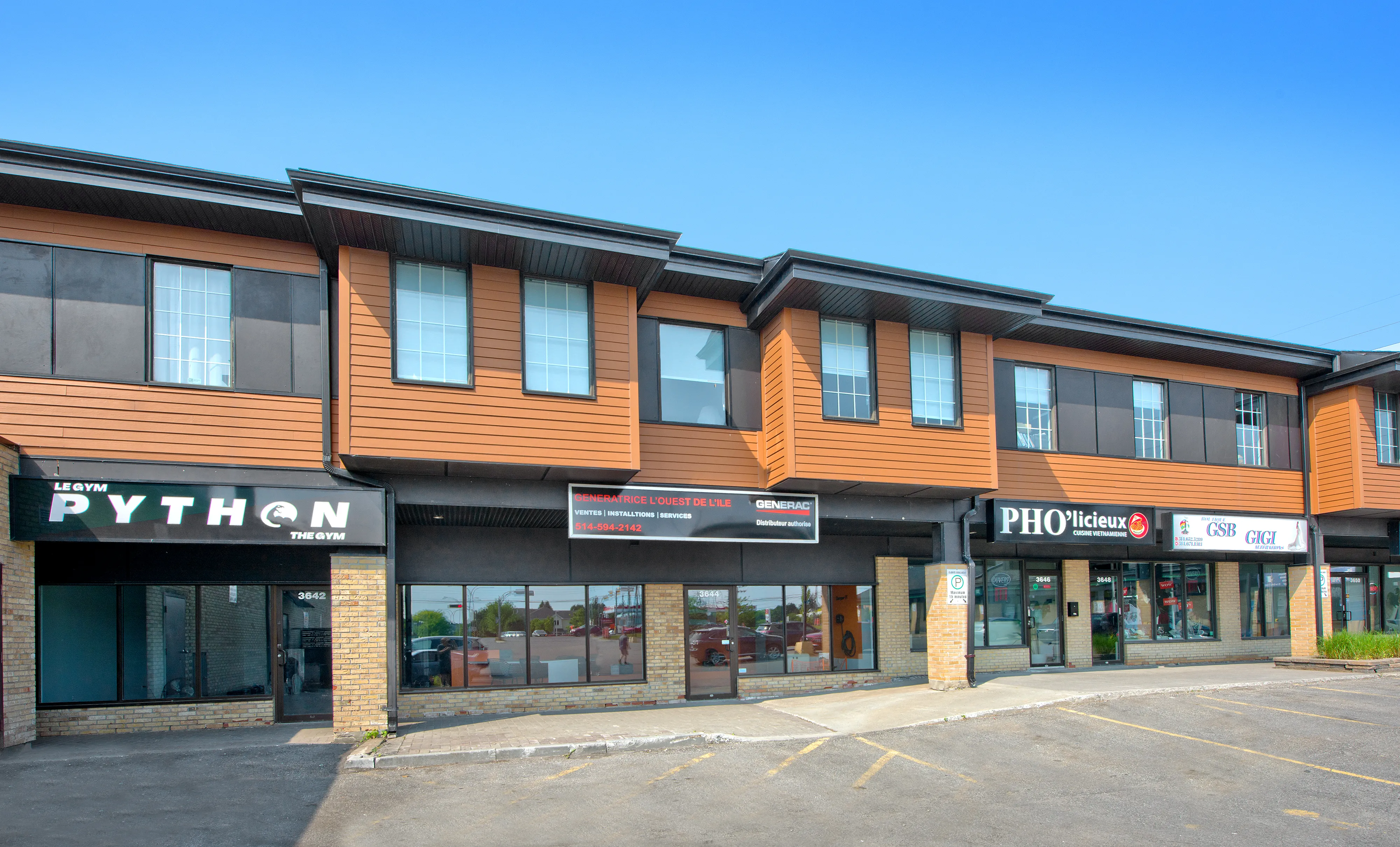 Second retail run with gym and restaurant tenants