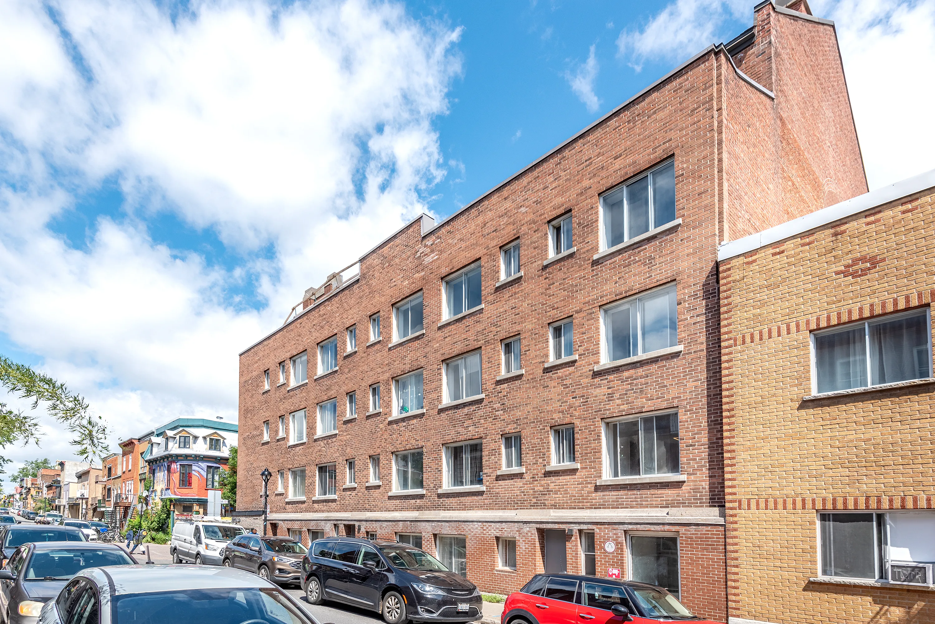 Building in its Plateau streetscape